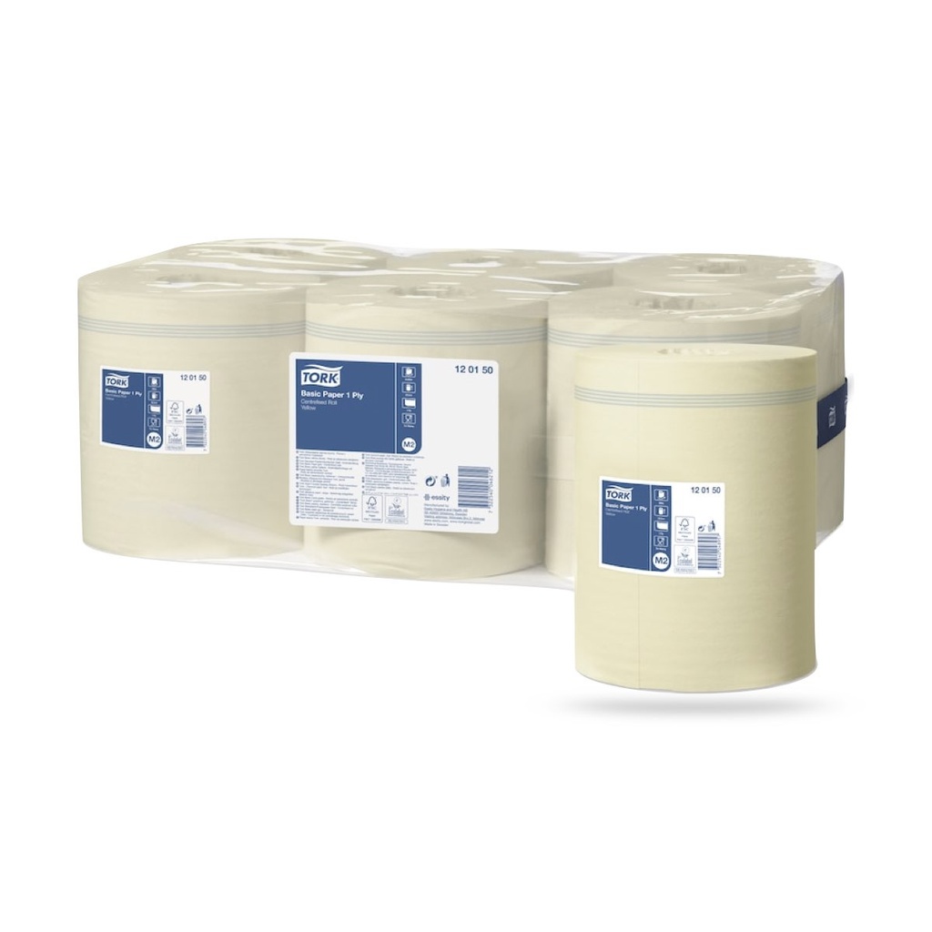 Tork Univ. tekercses törlő 1 r. 6 x 300 méteres sárga M2