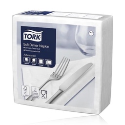 [477577] Tork dinner szalvéta 40 x 40 cm-es 3 r. 100 lapos fehér