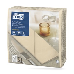 [478146] Tork LinStyle textilhatású szalvéta 39 x 39 cm-es cm-es 1 r. 50 lapos krém