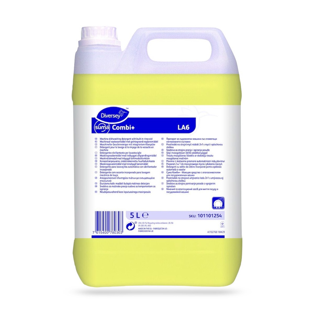 Suma Combi+ La6 folyékony gépi mosogató- és öblítőszer egyben 5 l-es ADR
