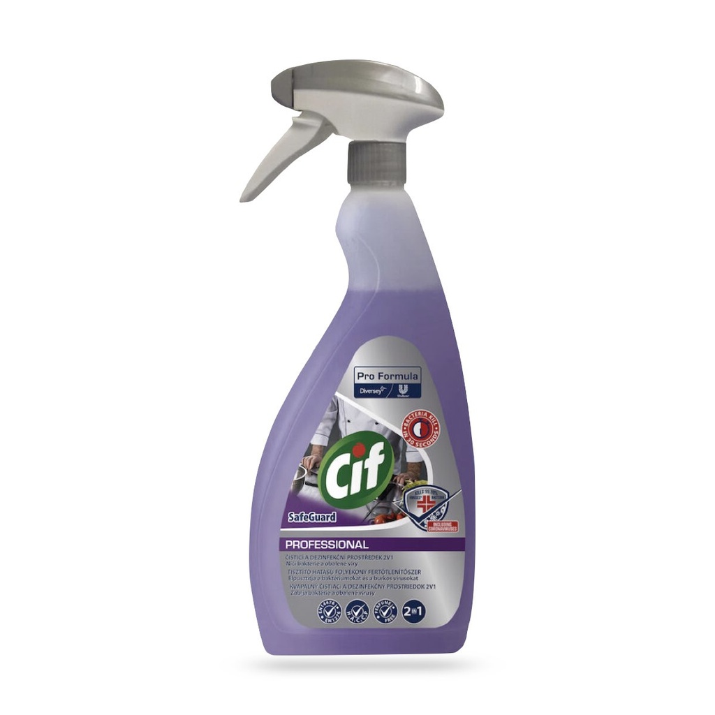 Cif Prof. Safeguard 2in1 tisztító fertőtlenítőszer 750 ml-es
