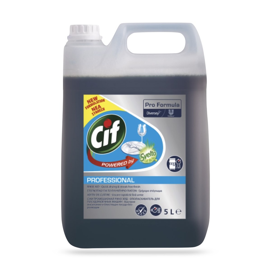 Cif Pf. Rinse Aid Acidic gépi öblítőszer közepesen kemény és kemény vízhez 5 l-es