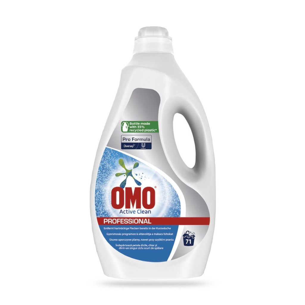 Omo Prof. Active Clean folyékony flakonos mosószer környezetbarát csomagolásban 5 l-es