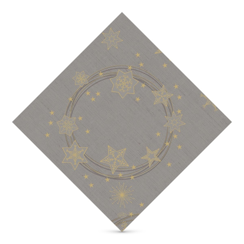 [D200874] Dunisoft szalvéta 40 x 40 cm-es 60 lapos Star Shine Granite Grey