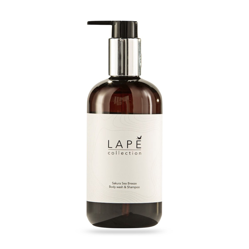 Lapé Sakura Sea Breeze illatosított tusfürdő és kondicionáló sampon 300 ml-es