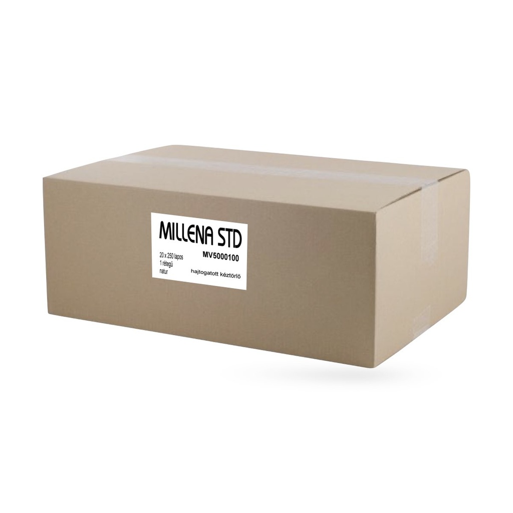 Millena Std. hajtogatott kéztörlő 20 x 250 lapos 1 r. natur