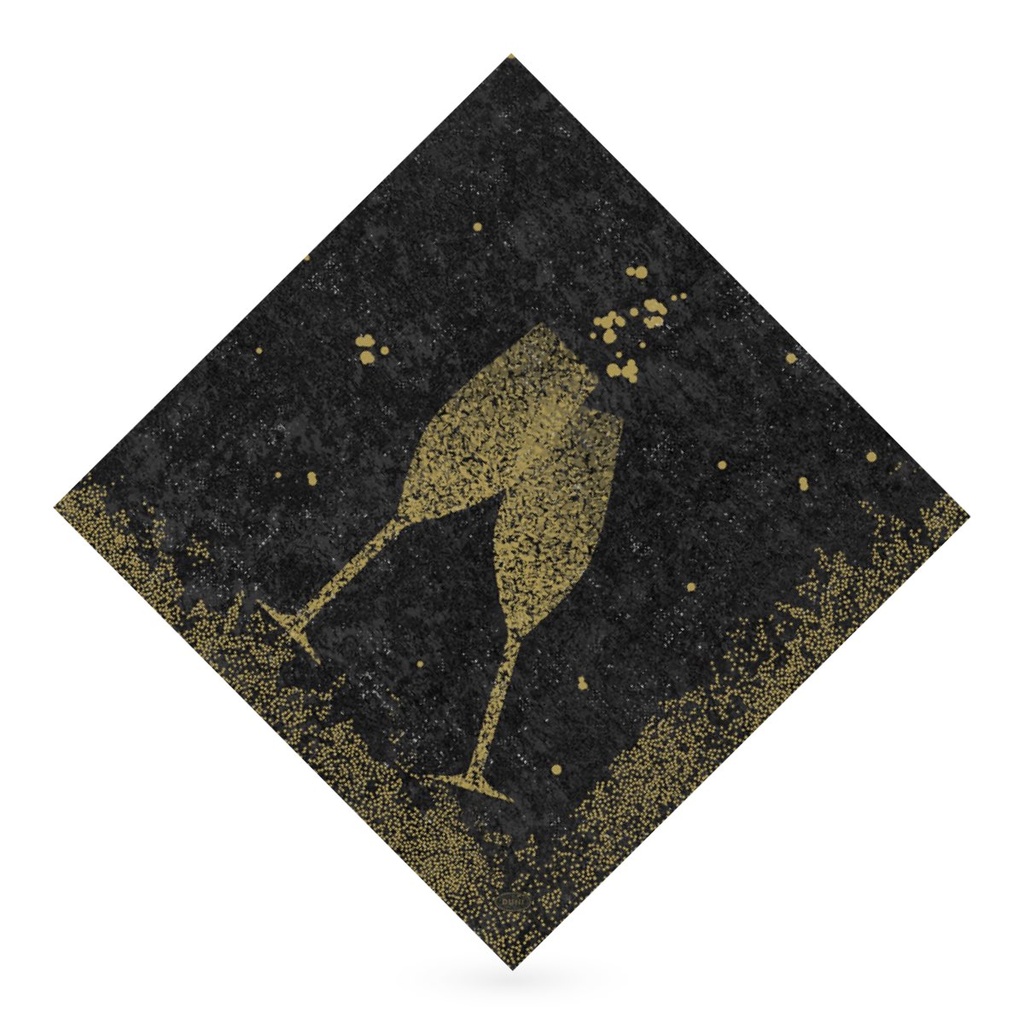 Duni Dunisoft szalvéta 40 x 40 60 lapos Celebrate Black