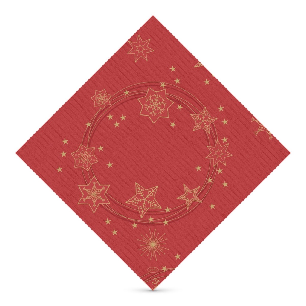 Dunisoft szalvéta 40 x 40 cm-es 60 lapos Star Shine Red