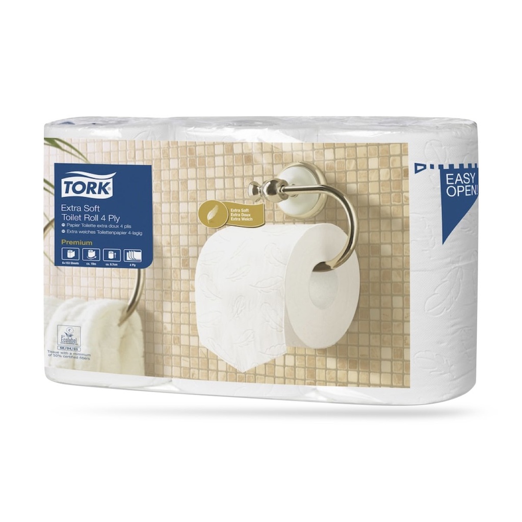 Tork Prem. extra soft kistekercses toalettpapír 4 r. 7 x 6 db-os fehér T4