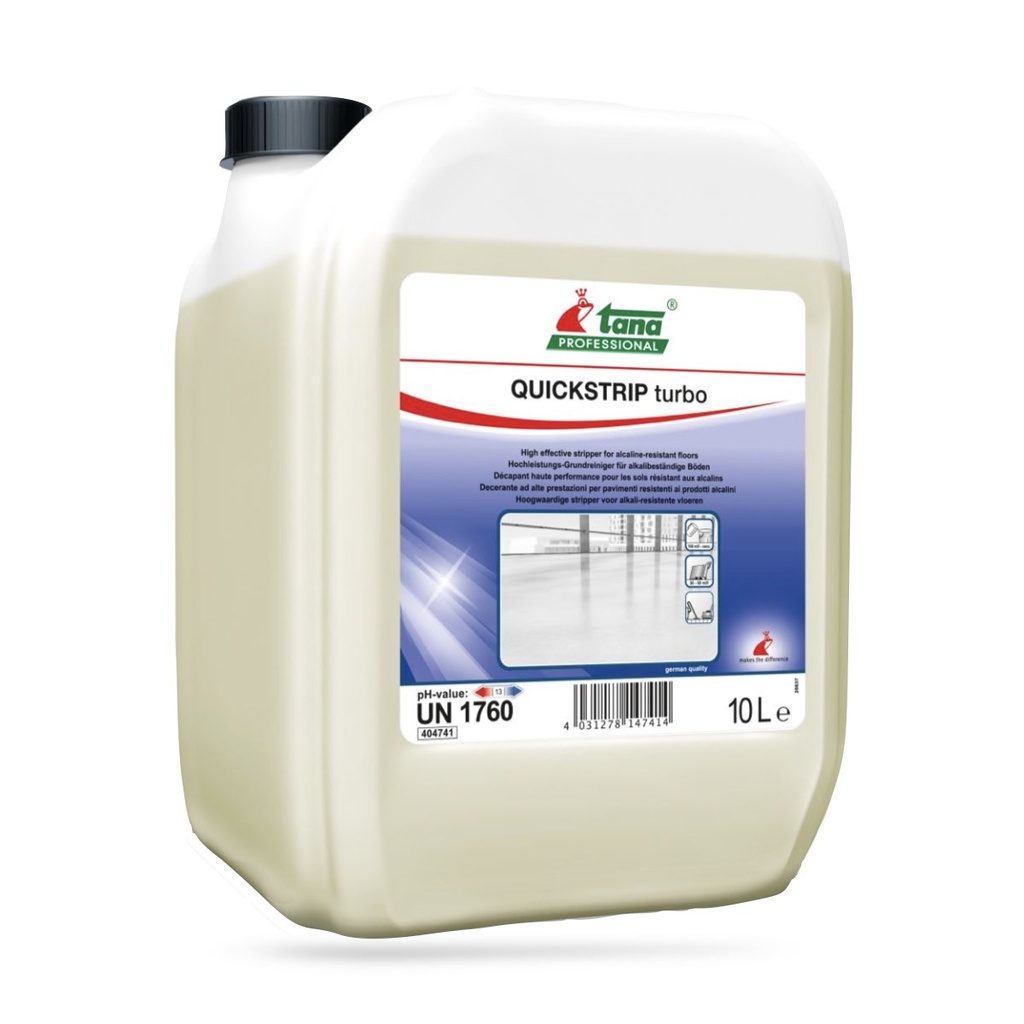 [0404741] Quickstrip Turbo erősen lúgos alaptisztítószer 10 l-es Tana