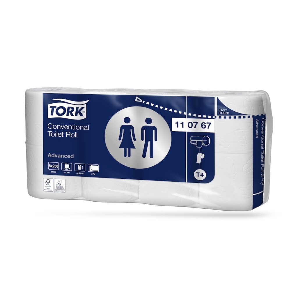 Tork Adv. kistekercses toalettpapír 2 r. 8 x 8 db-os fehér T4