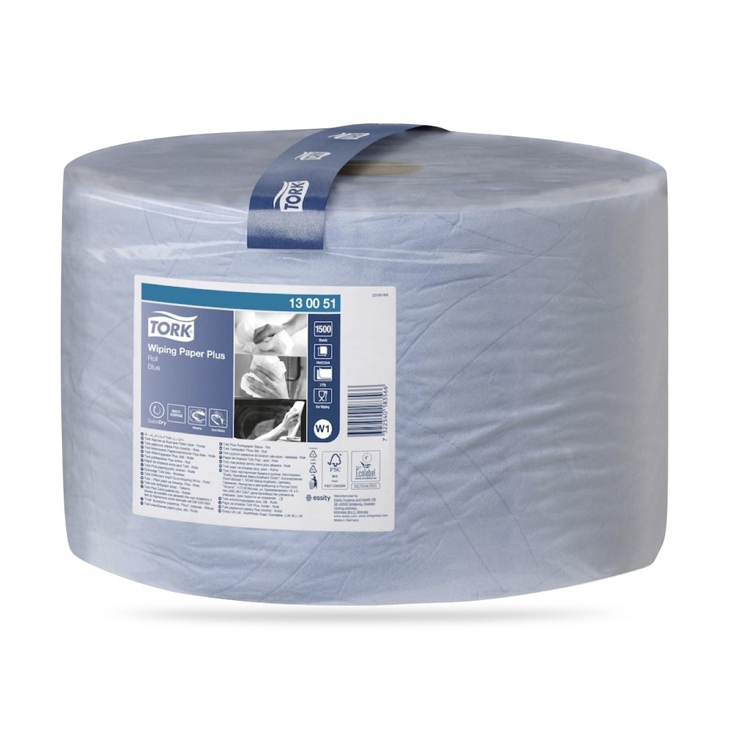 [130051] Tork Adv. tekercses törlő 2 r. 510 méteres kék W1