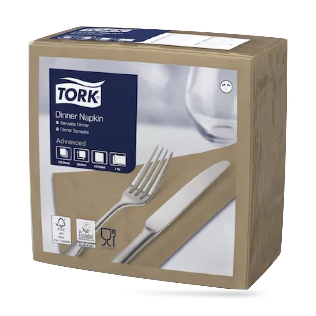 Tork dinner szalvéta 40 x 40 cm-es 2 r. 150 lapos keksz