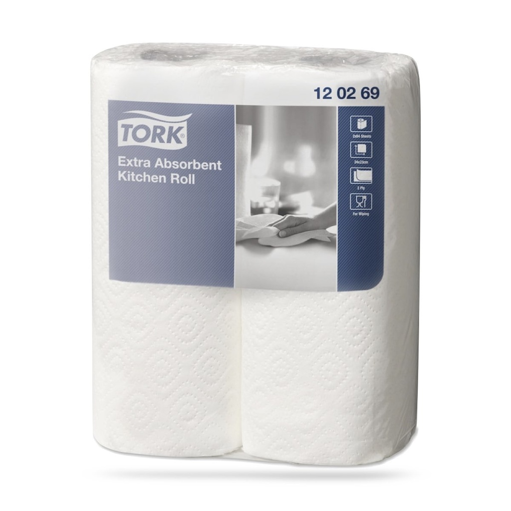 [120269] Tork Prem. tekercses törlő 2 r. 12 x 2 x 15,4 m fehér