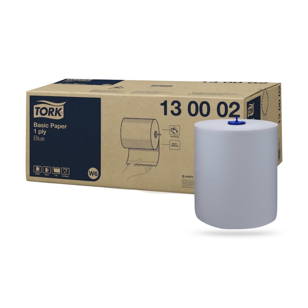 [130002] Tork Univ. tekercses törlő 1 r. 6 x 250 méteres kék W6