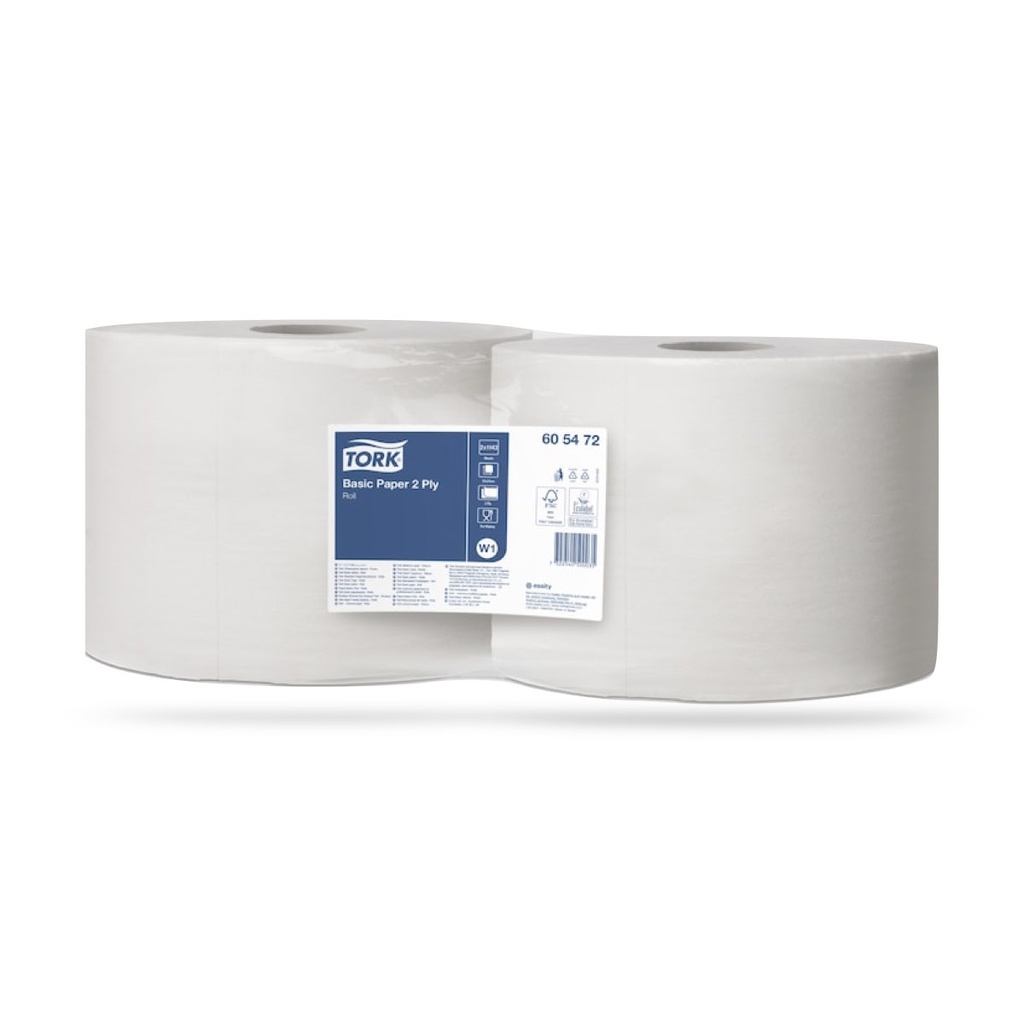 [605472] Tork Univ. tekercses törlő 2 r. 2 x 400 méteres fehér W1 W2