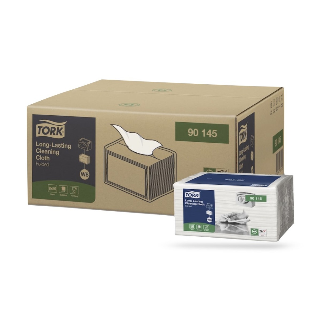 Tork Prem. többször használható tisztítókendő 50 lapos fehér W8