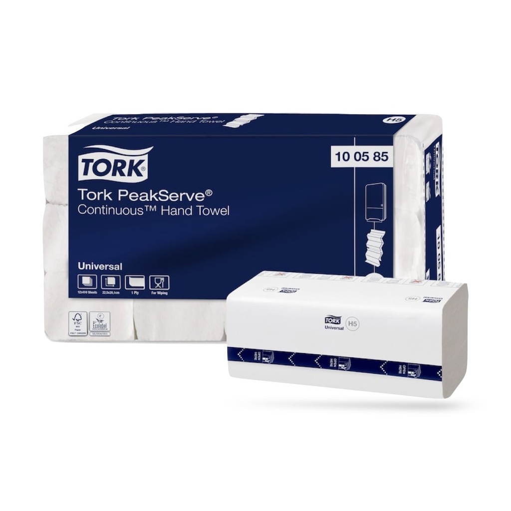 Tork PeakServe folyamatos adagolású kéztörlő Z 12 x 410 lapos 1 r. fehér H5