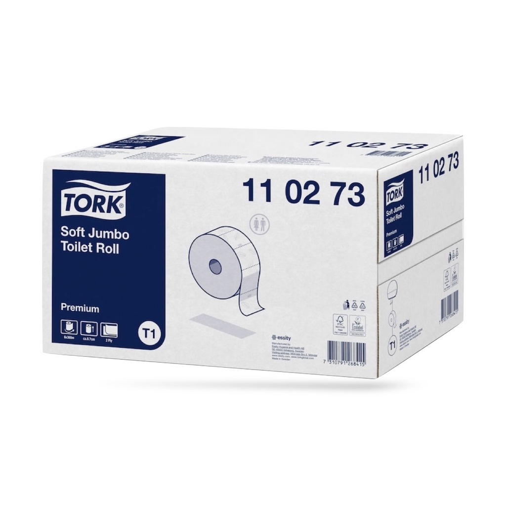 Tork Prem. Jumbo toalettpapír 2 r. extra fehér 6 x 360 m T1