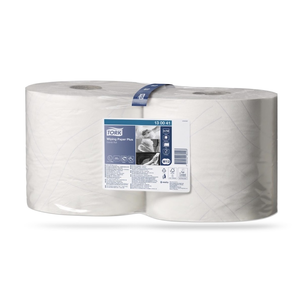 Tork Adv. tekercses törlő 2 r. 2 x 255 méteres fehér W1 W2