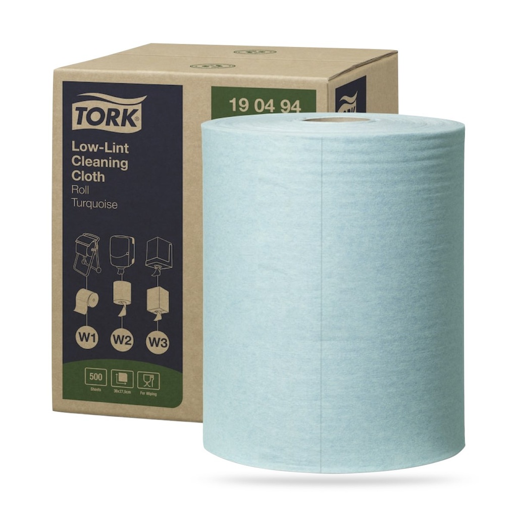 Tork Prem. szöszszegény tisztítókendő 180 méteres türkiz W1 W2 W3