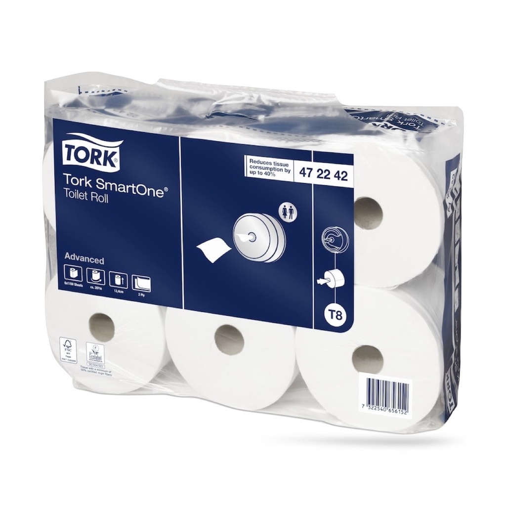 Tork SmartOne Classic toalettpapír 2 r. 6 x 1150 lapos fehér T8