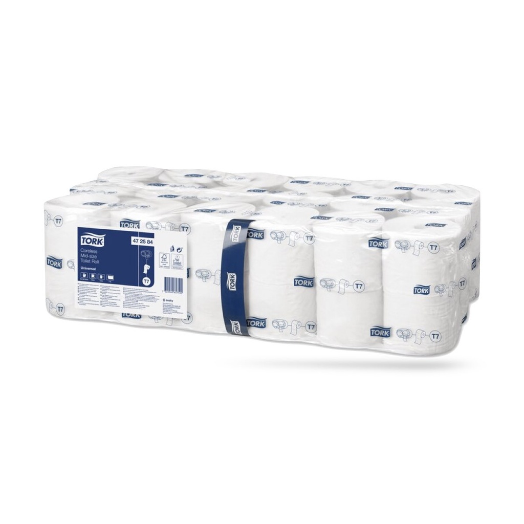 Tork belső mag nélküli midi toalettpapír 1 r. 36 x 1300 lapos fehér T7
