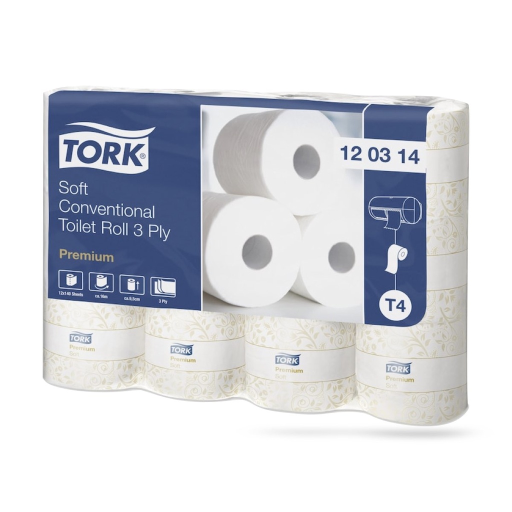Tork Prem. kistekercses toalettpapír 3 r. 8 x 12 x 16 méteres fehér T4