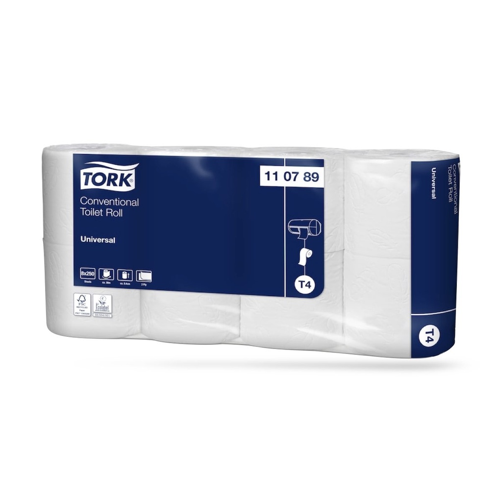 Tork Univ. kistekercses toalettpapír 2 r. 64 x 30 méteres fehér T4