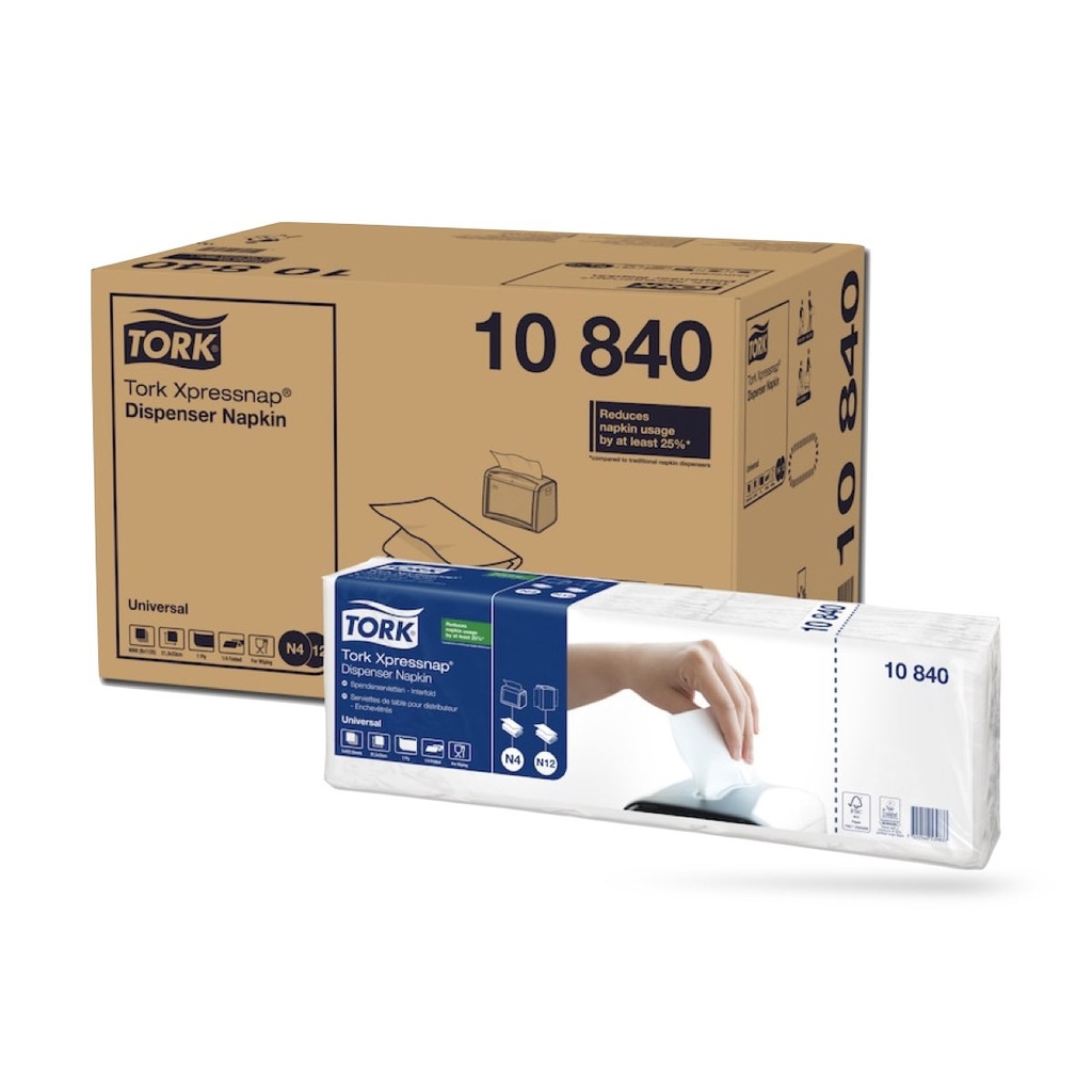 Tork Xpressnap adagolós szalvéta 21 x 33 cm-es cm-es 1 r. 1125 lapos fehér N4