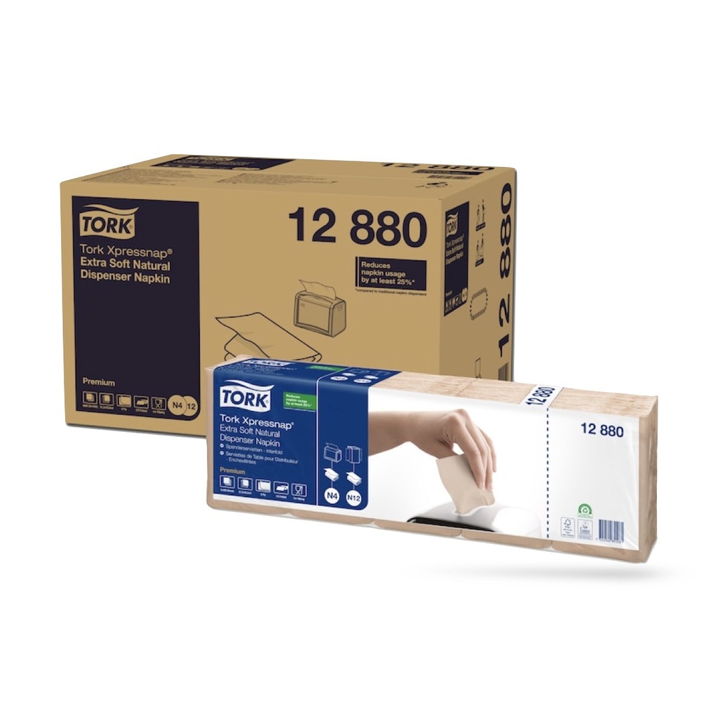 Tork Xpressnap Extra Soft adagolós szalvéta 21 x 17 cm-es 2 r. 1000 lapos natur N4