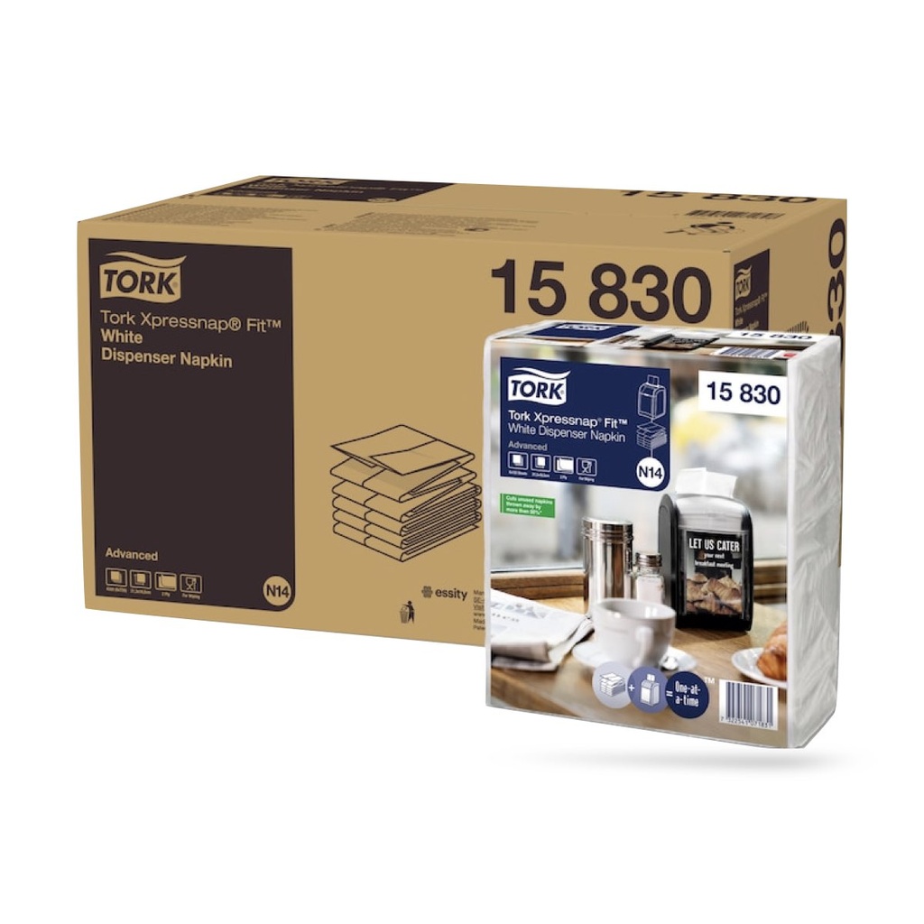 Tork Xpressnap Fit adagolós szalvéta 21 x 17 cm-es 2 r. 720 lapos fehér N14