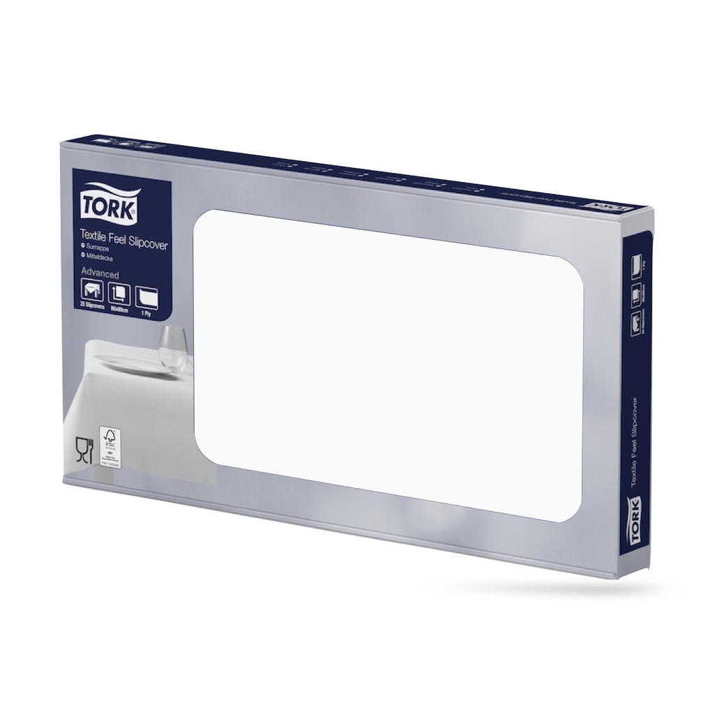 Tork LinStyle napron 80 x 80 cm-es cm-es 1 r. 25 lapos fehér