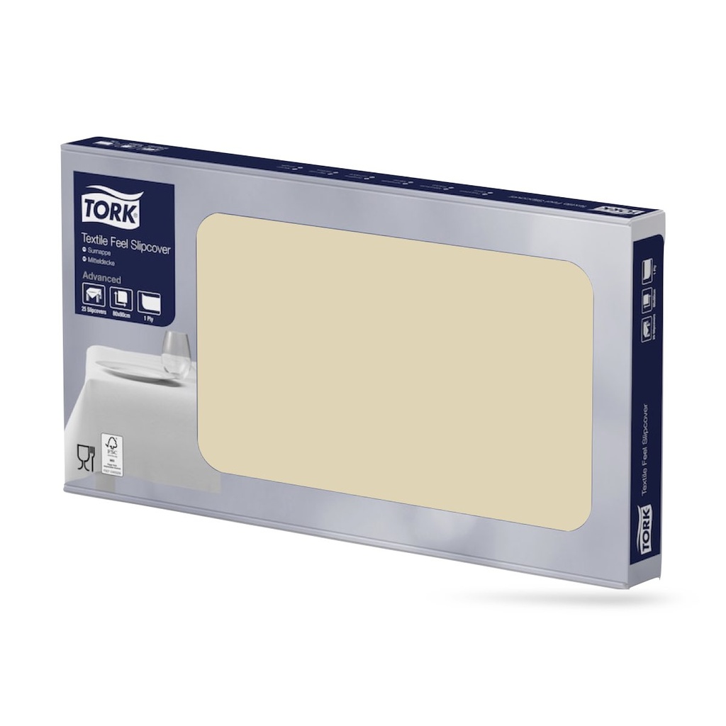 Tork LinStyle napron 80 x 80 cm-es 1 r. 25 lapos krém