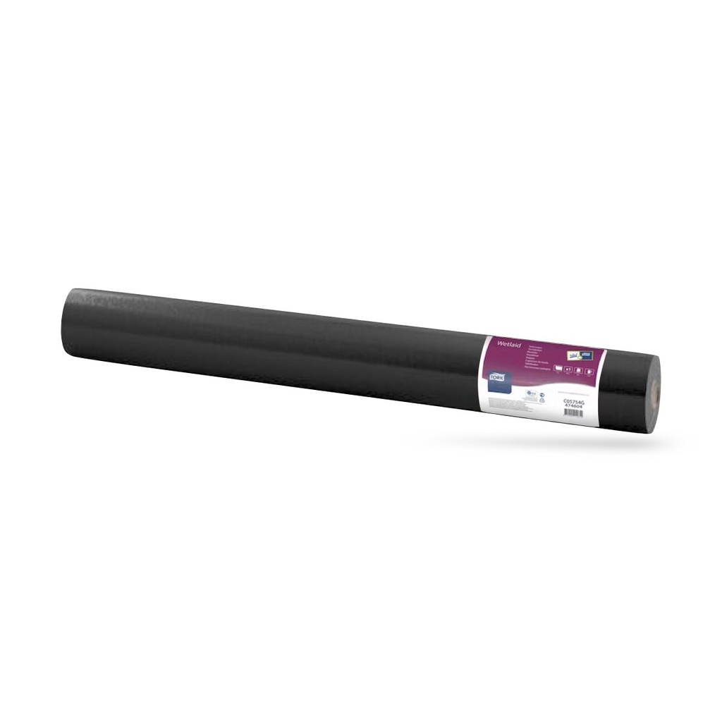 Tork textilhatású asztalterítő 50 x 1,2 m-es 1 r. fekete