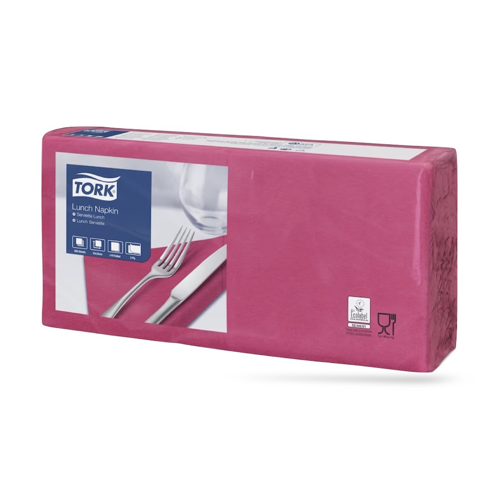 Tork lunch szalvéta 33 x 33 cm-es cm-es 2 r. 200 lapos korallpink