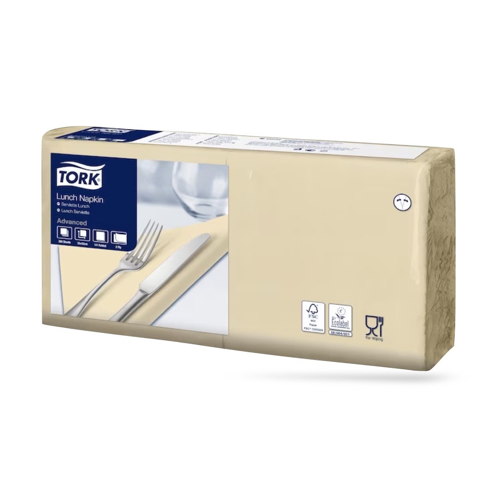 Tork lunch szalvéta 33 x 33 cm-es cm-es 2 r. 200 lapos homok