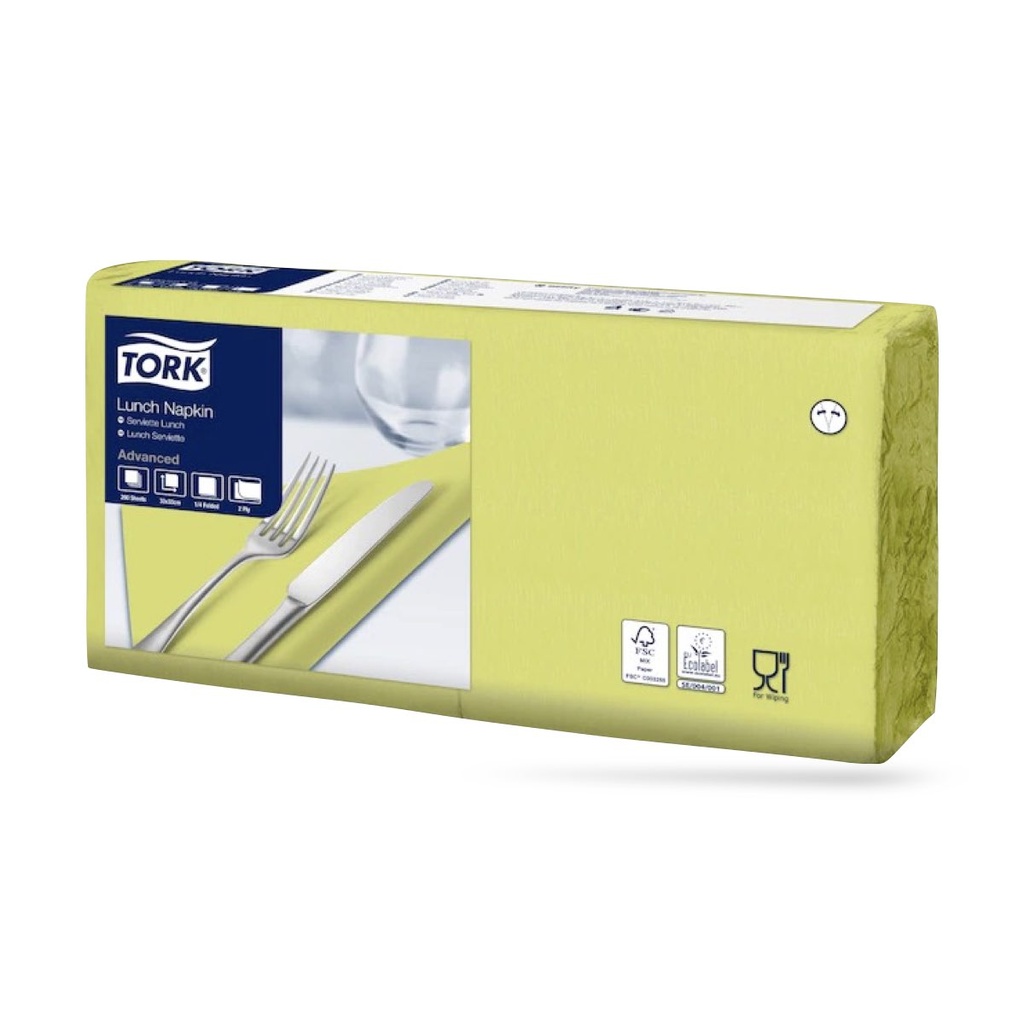 Tork lunch szalvéta 33 x 33 cm-es cm-es 2 r. 200 lapos lime
