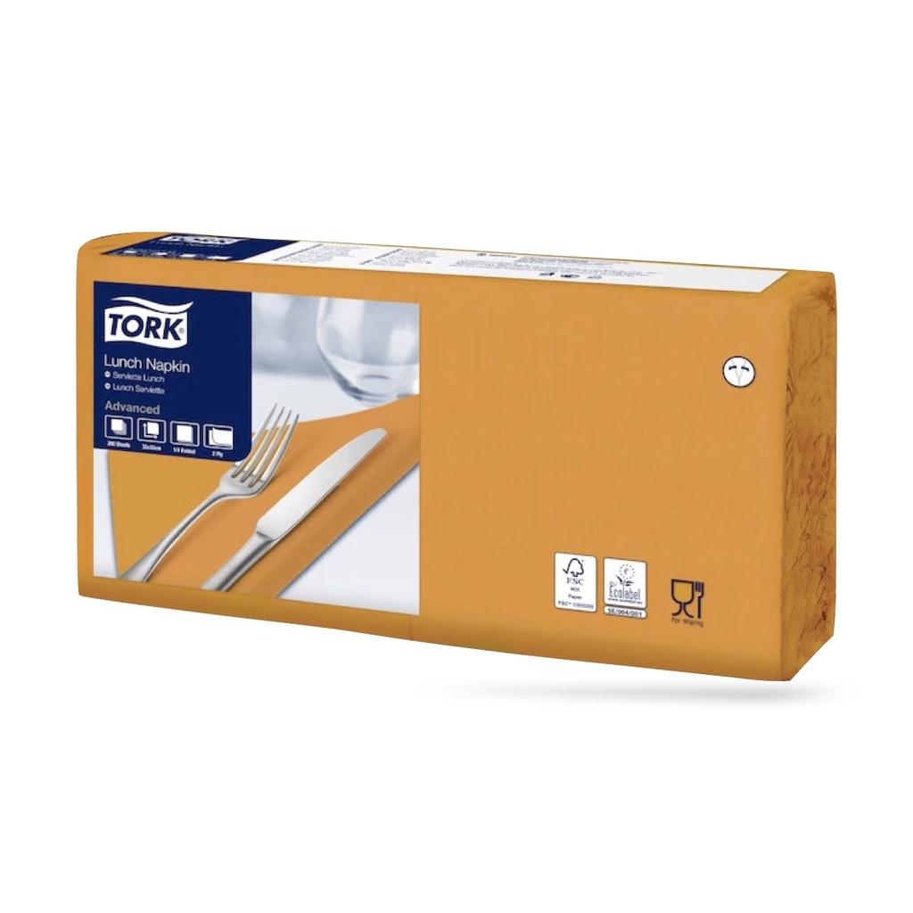Tork lunch szalvéta 33 x 33 cm-es cm-es 2 r. 200 lapos narancs
