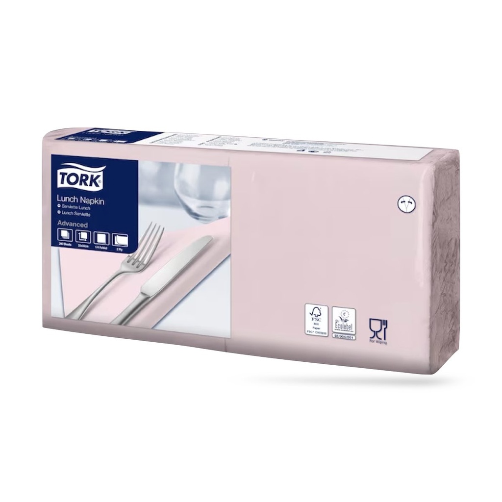 Tork lunch szalvéta 33 x 33 cm-es cm-es 2 r. 200 lapos korallpink