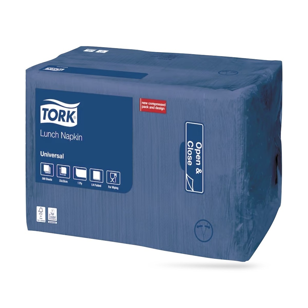 Tork lunch szalvéta 33 x 33 cm-es cm-es 1 r. 500 lapos sötétkék