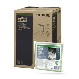 [183602] Tork Prem. mikroszálas törlőkendő  6 db-os zöld W8