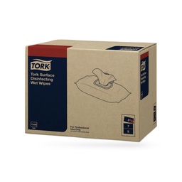 [193600] Tork Prem. felületfertőtlenítő nedves tisztítókendő 60 lapos fehér W20