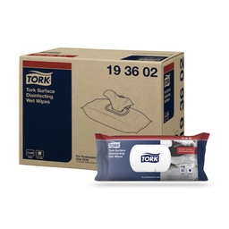 [193602] Tork Prem. felületfertőtlenítő nedves tisztítókendő 60 lapos fehér W20