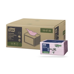 [194750] Tork Prem. többször használható tisztítókendő 40 lapos piros W8