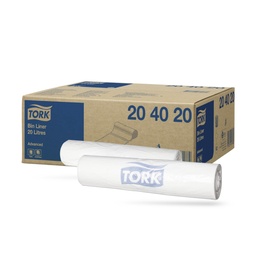 [204020] Tork Hulladékgyűjtő zsák 20 l-es 100 db-os fehér B2