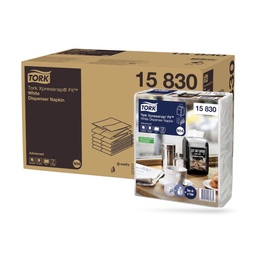 [15830] Tork Xpressnap Fit adagolós szalvéta 21 x 17 cm-es 2 r. 720 lapos fehér N14