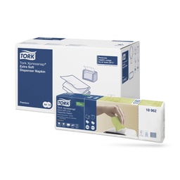 [18962] Tork Xpressnap Extra Soft adagolós szalvéta 21 x 17 cm-es 2 r. 1000 lapos lime N4