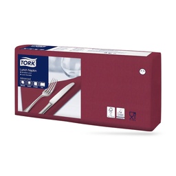 [477213] Tork lunch szalvéta 33 x 33 cm-es 2 r. 200 lapos bordó