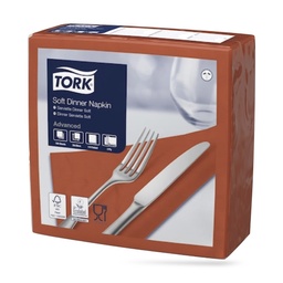 [477601] Tork dinner szalvéta 40 x 40 cm-es 3 r. 100 lapos terrakotta